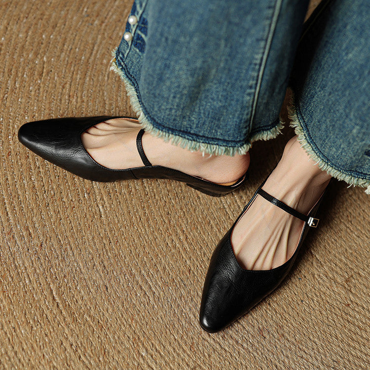 Orella Leather-Look Mules