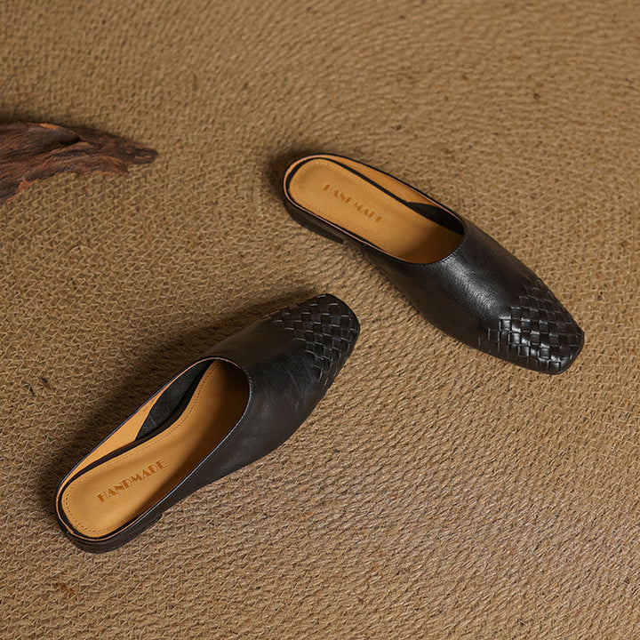 Dalvi Leather-Look Mules