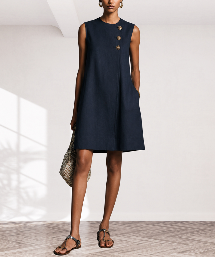 AUBREI | BUTTON MINI DRESS