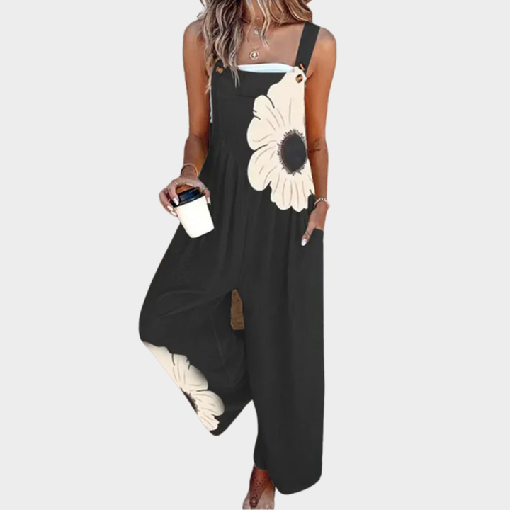 Elowen | Printed Wide-Leg Overalls