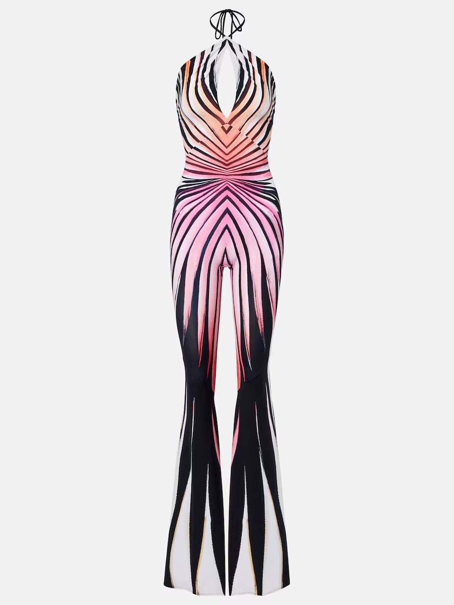 Ray of Sea Print Jumpsuit