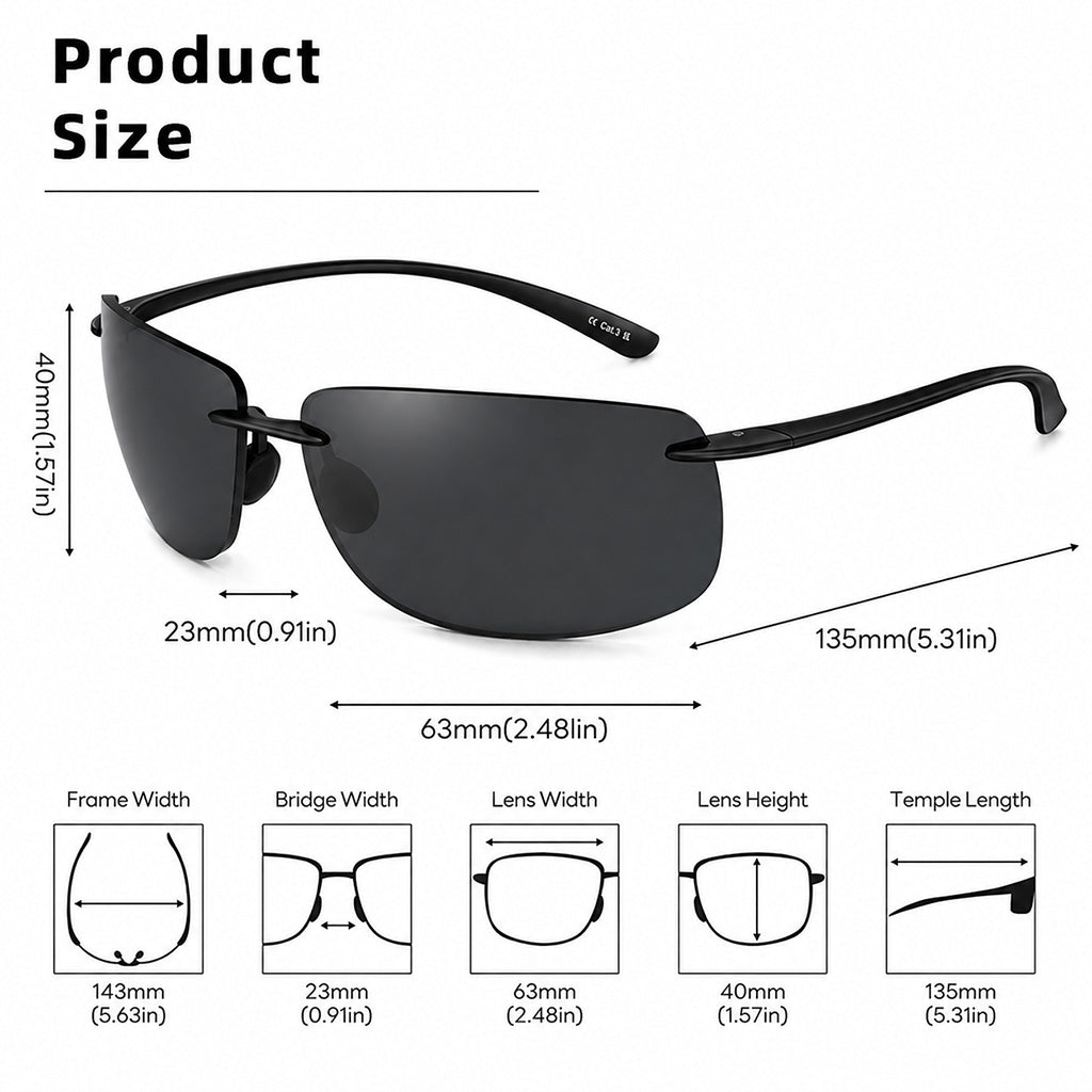 Fink™ Polarized Rimless Sunglasses - Buy One, Get One FREE!