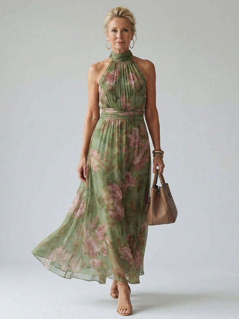 MIRELY | FLORAL MIDI DRESS FOR WOMEN