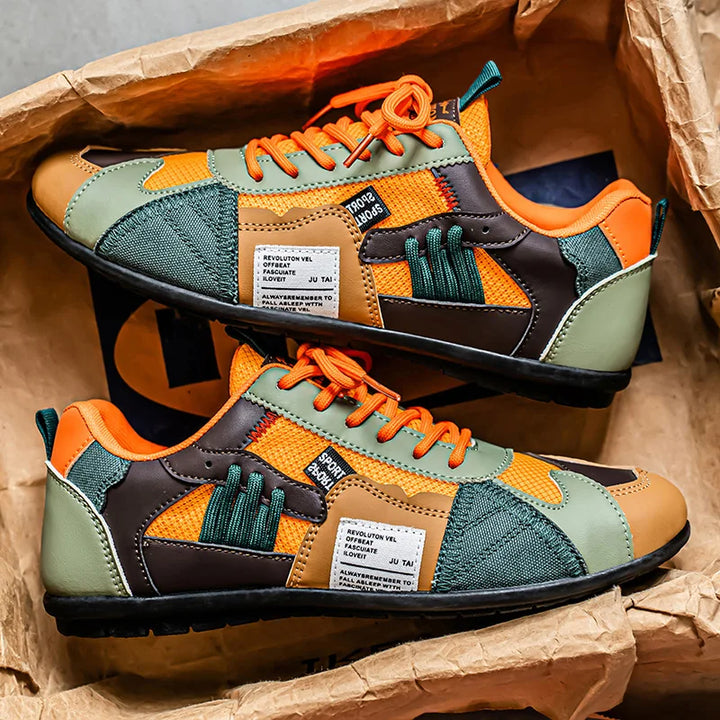 Giovanni colorful retro sneakers in Orange