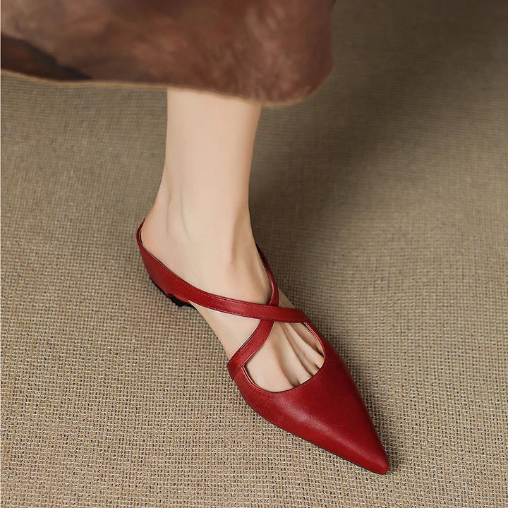 Aluna Leather-Look Mules