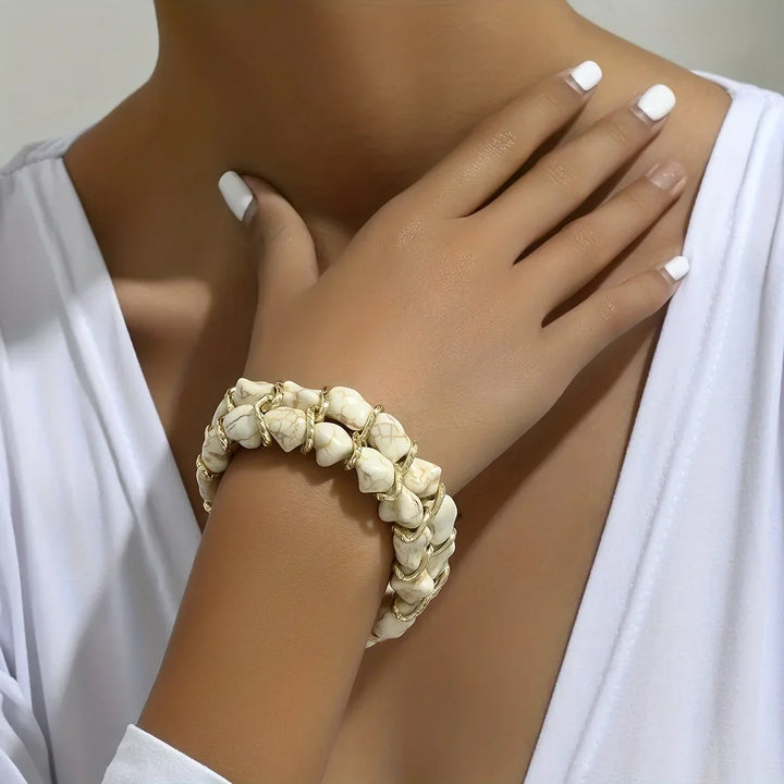 Galene | Woven Turquoise Bracelet