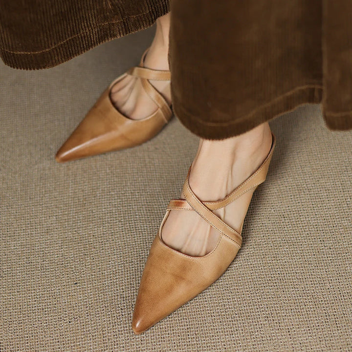 Aluna Leather-Look Mules