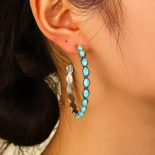 Verity | Oval Silver Hoops