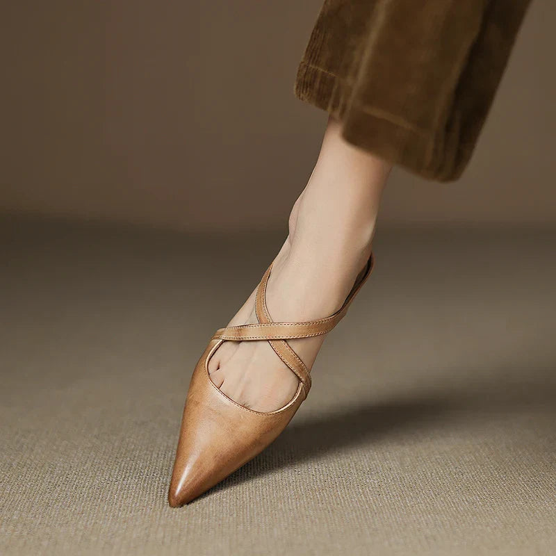 Aluna Leather-Look Mules