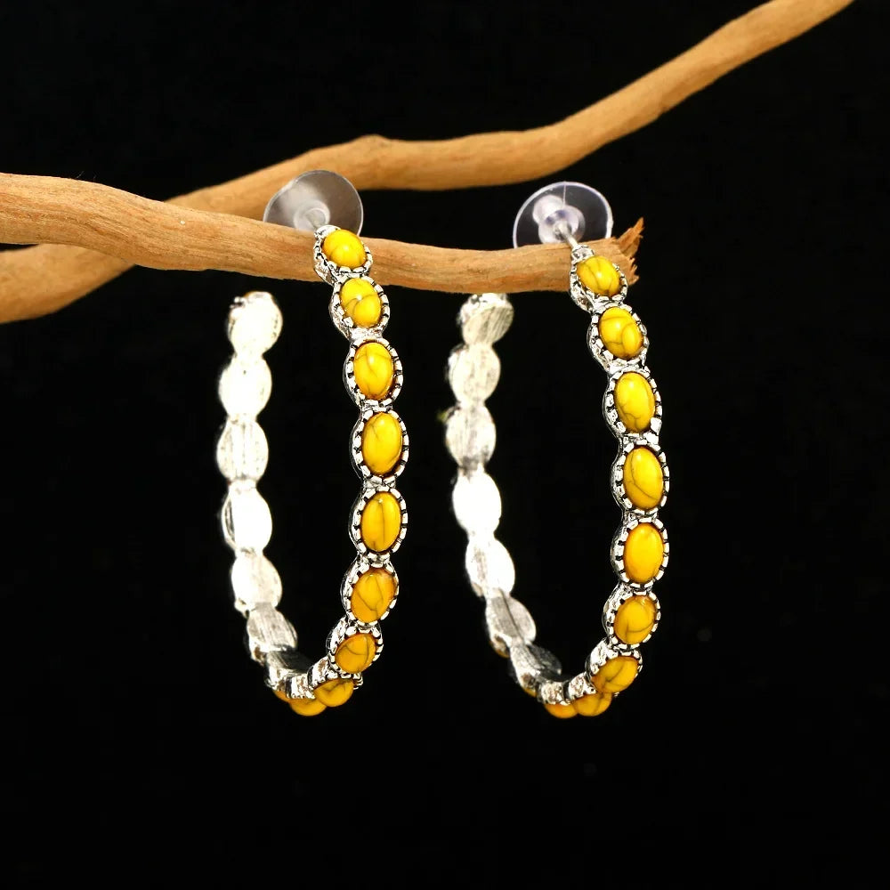 Verity | Oval Silver Hoops