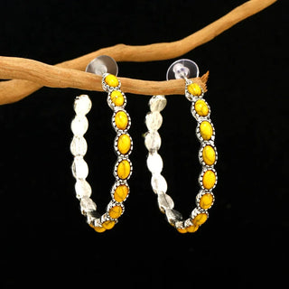 Verity | Oval Silver Hoops