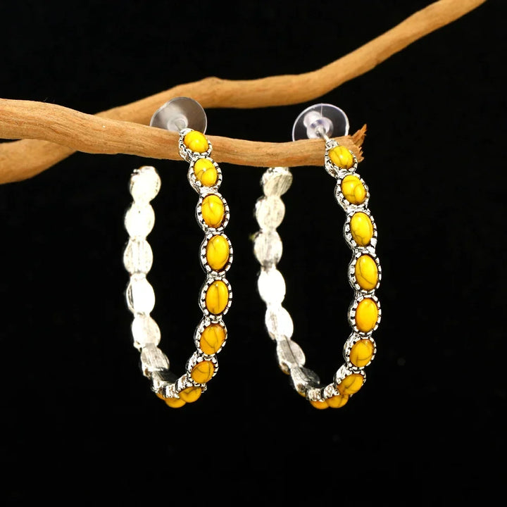 Verity | Oval Silver Hoops