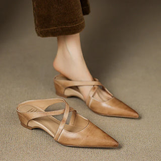 Aluna Leather-Look Mules