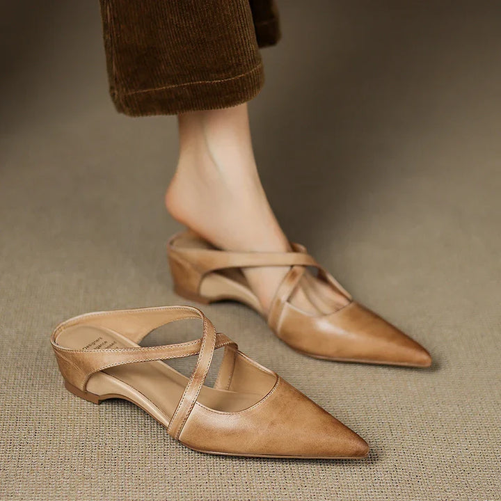 Aluna Leather-Look Mules