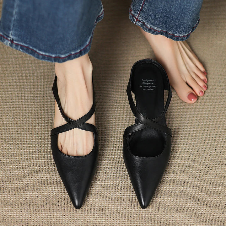 Aluna Leather-Look Mules
