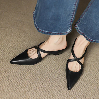 Aluna Leather-Look Mules