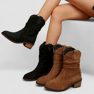 CLEO | SLOUCH WESTERN ANKLE BOOTS