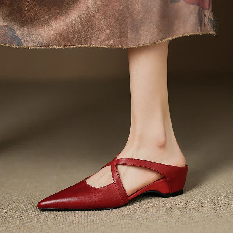 Aluna Leather-Look Mules