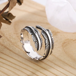 Feather of an Angel - Adjustable Memorial Ring