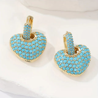 Romilly | Turquoise Heart Earrings