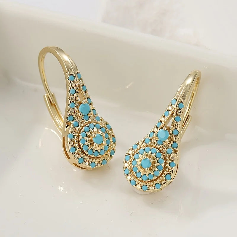 Primrose | Mosaic Turquoise Earrings