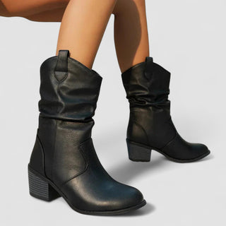 ELEANORA | SLOUCH HEELED BOOTS
