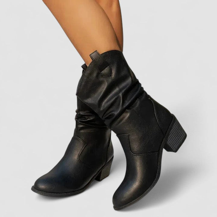ELEANORA | SLOUCH HEELED BOOTS