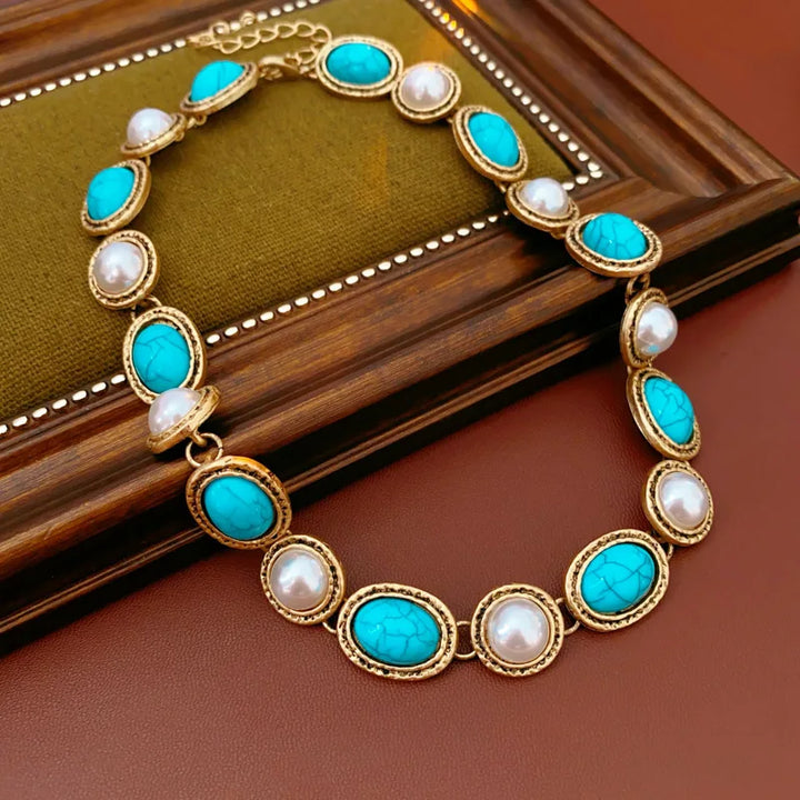 Marguerite | Turquoise Pearl Set