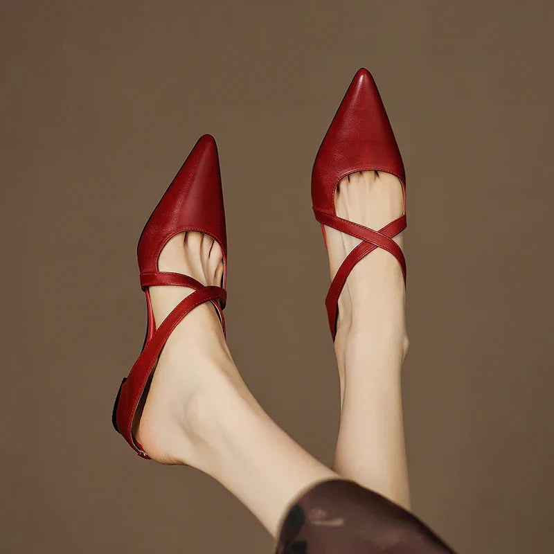 Aluna Leather-Look Mules