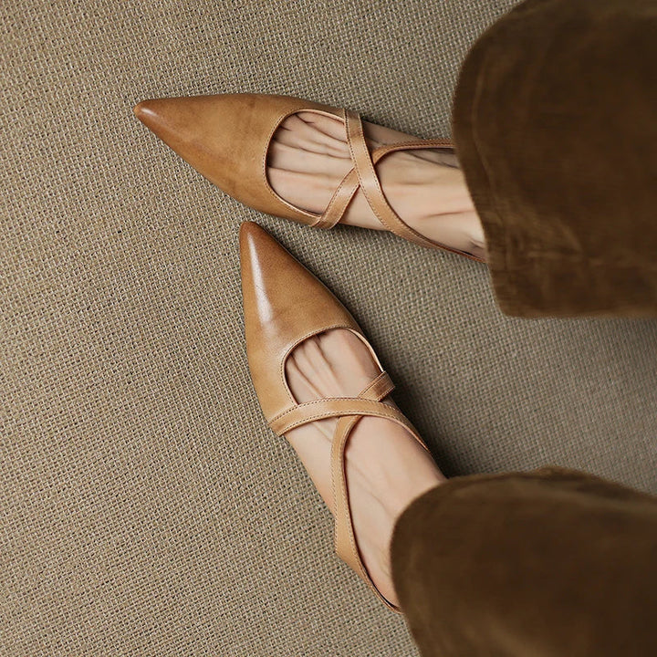 Aluna Leather-Look Mules