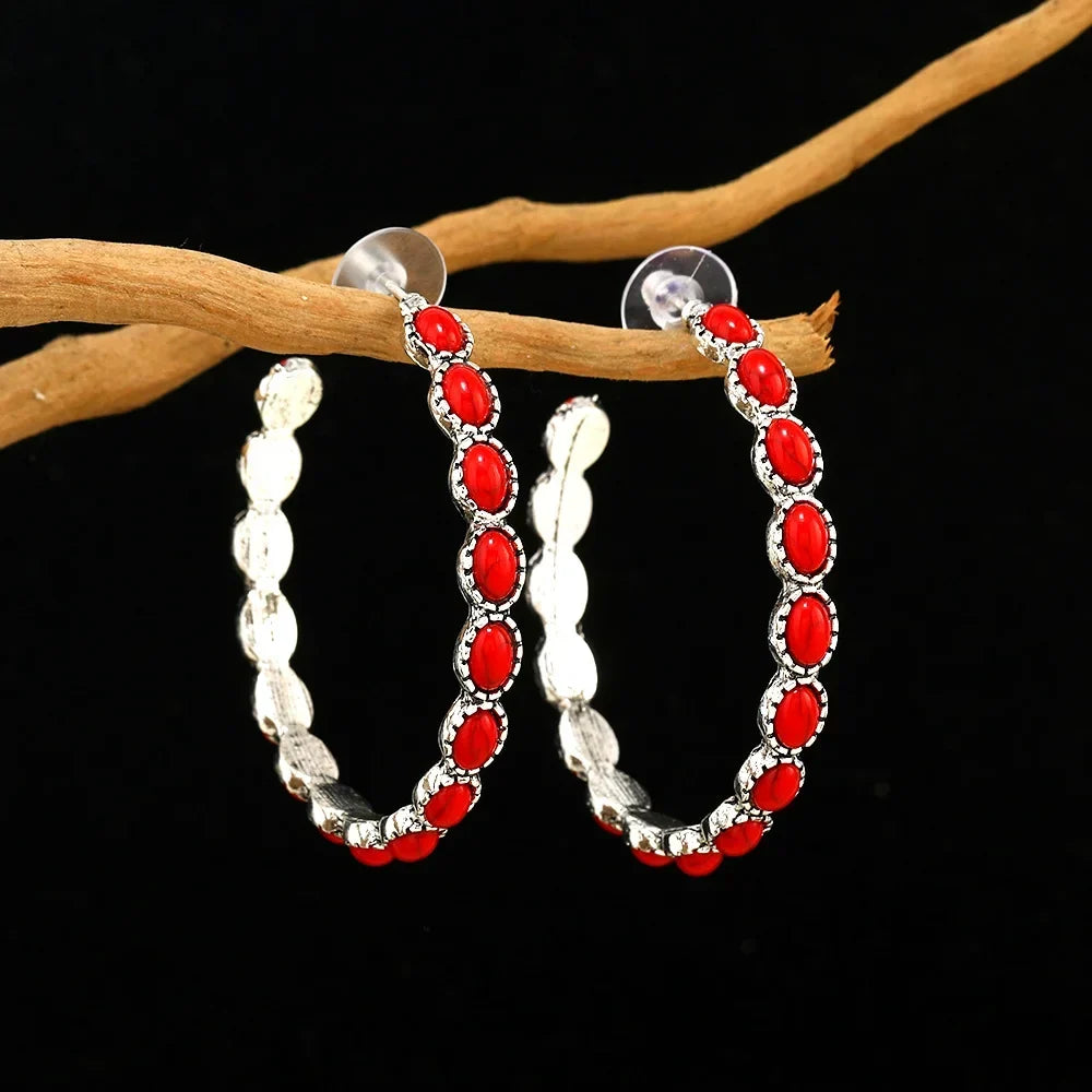 Verity | Oval Silver Hoops