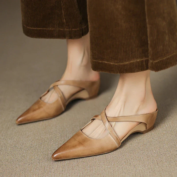 Aluna Leather-Look Mules