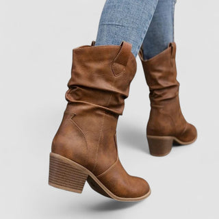 ELEANORA | SLOUCH HEELED BOOTS