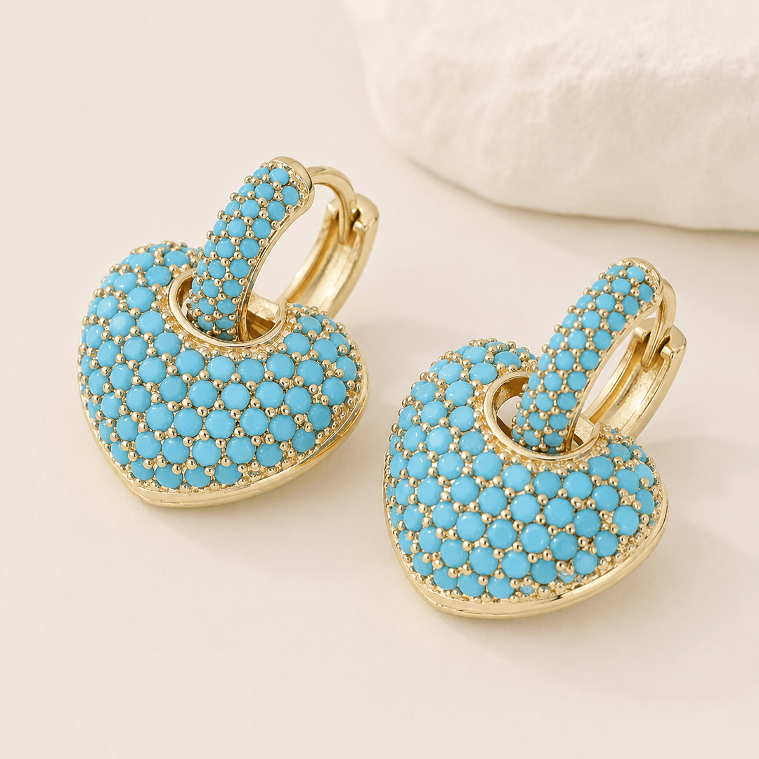Romilly | Turquoise Heart Earrings
