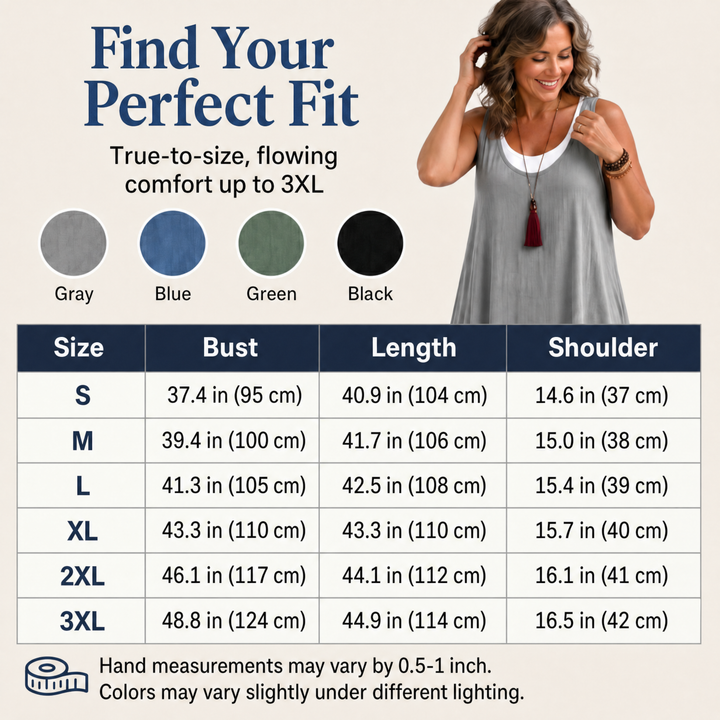 Elise size chart inches EN 02