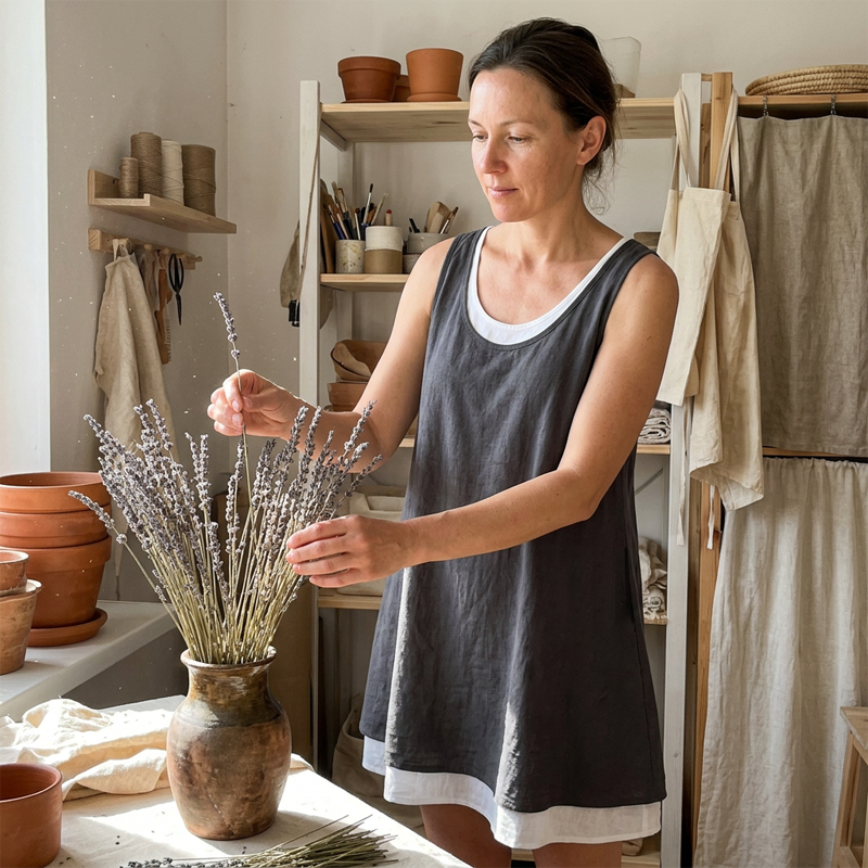 Elise slip dress Green