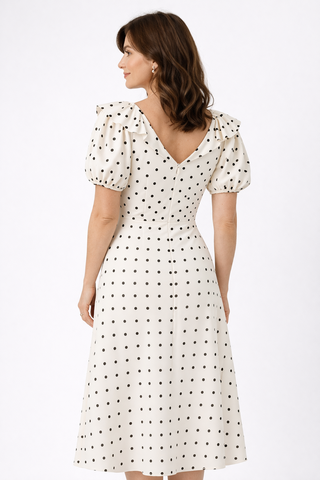 MIRELLA | DOTTED MIDI DRESS FOR WOMEN