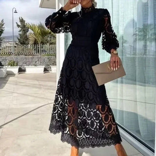 Leonor™ Dress in Handcrafted Lace with Delicate Finishing