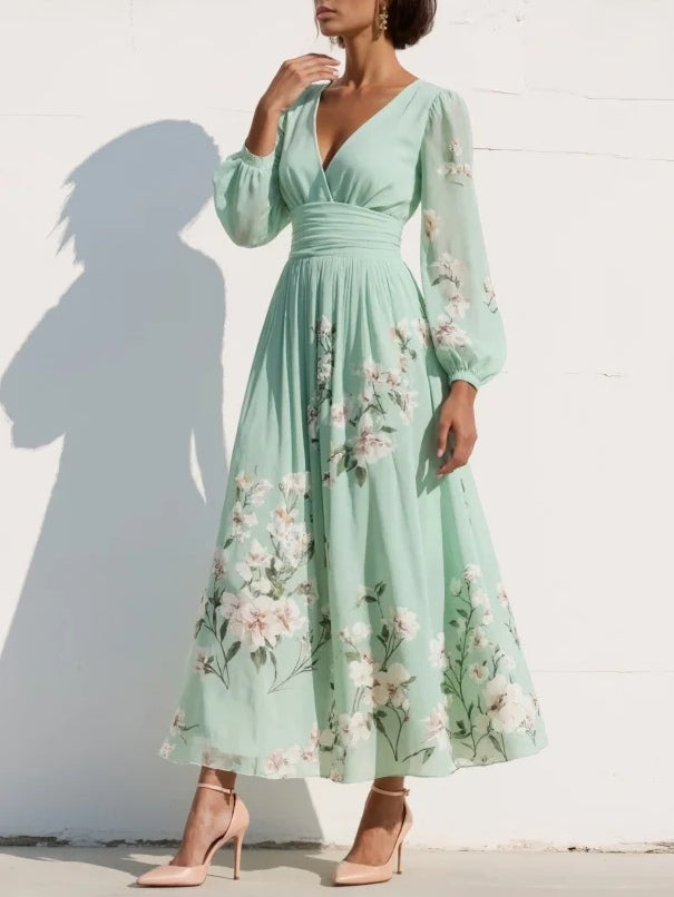 NIRENA | FLORAL MIDI DRESS FOR WOMEN