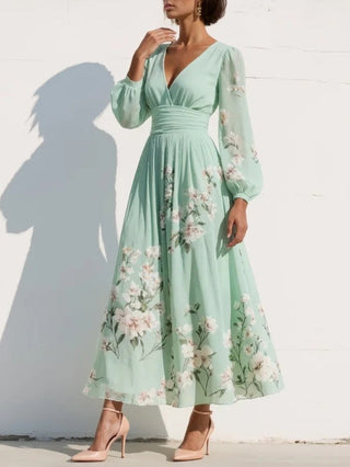 NIRENA | FLORAL MIDI DRESS FOR WOMEN