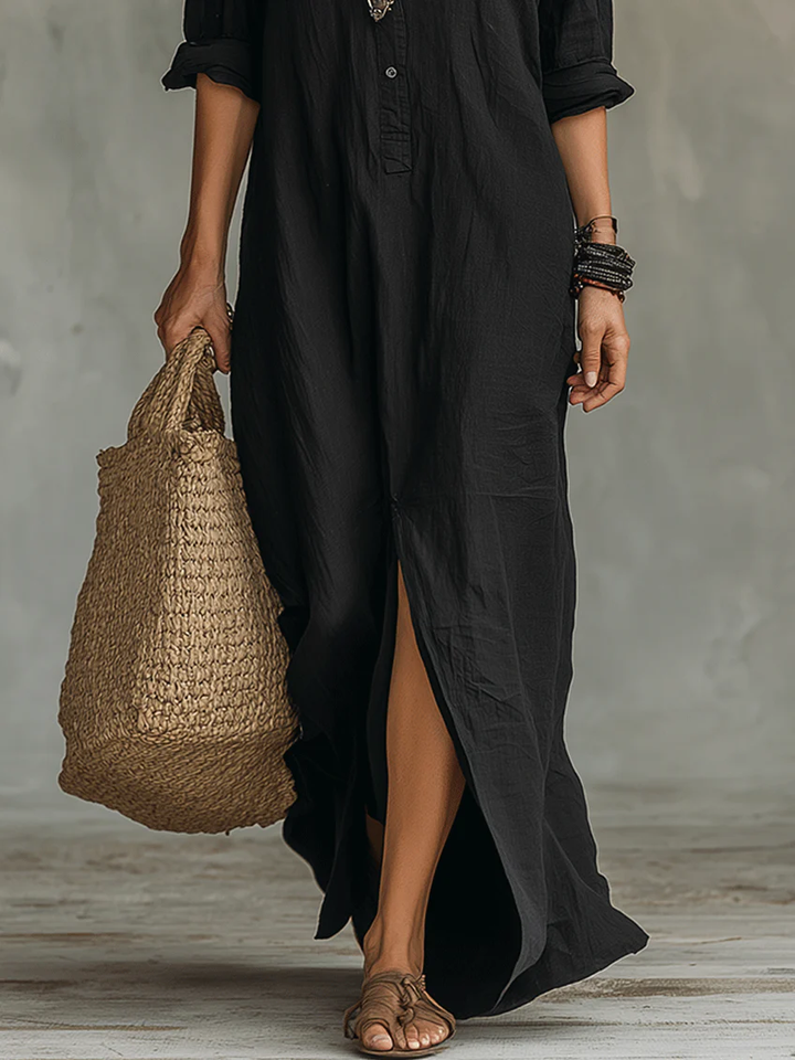 Soline | Button Maxi Dress