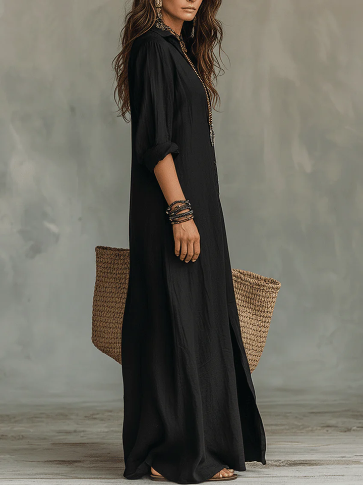 Soline | Button Maxi Dress