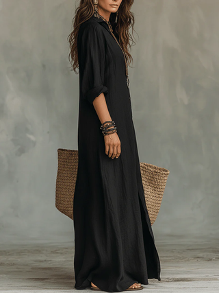 SOLINE | BUTTON MAXI DRESS FOR WOMEN