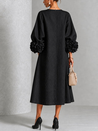 VAN | FLORAL BUTTON-DOWN MIDI DRESS