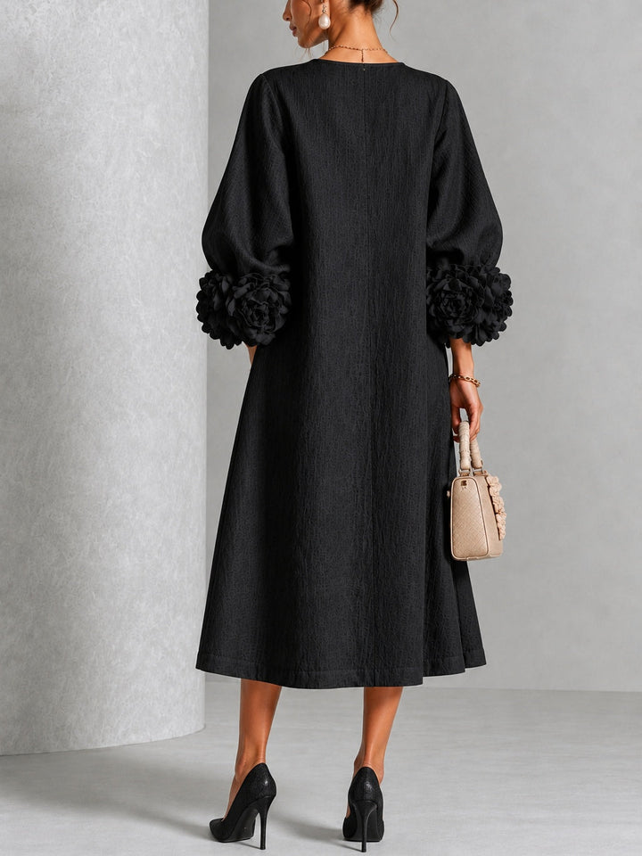 VAN | FLORAL BUTTON-DOWN MIDI DRESS