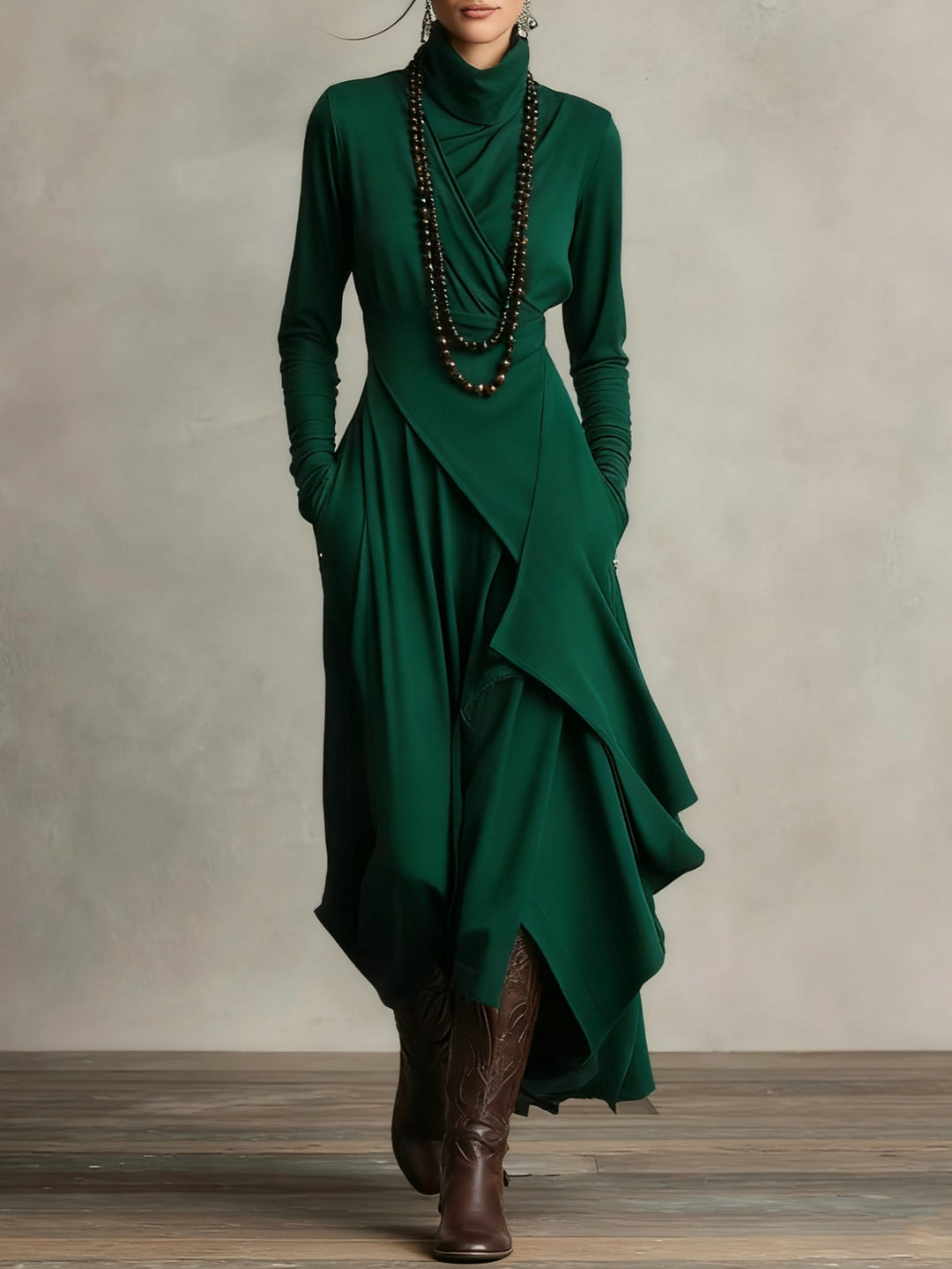 ARIELE | VINTAGE TURTLENECK DRESS