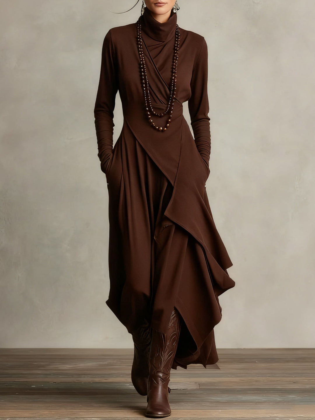 ARIELE | VINTAGE TURTLENECK DRESS