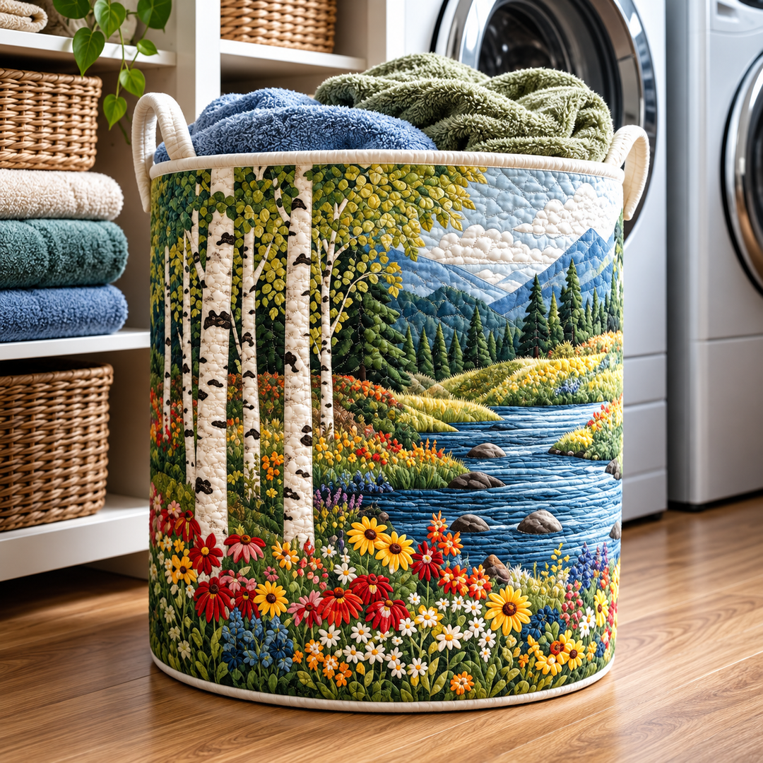 FLORIA | FLOWER LAUNDRY BASKET