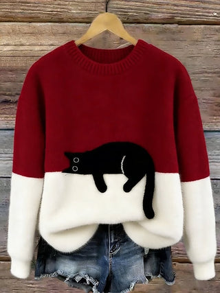 SALLY | CAT PRINT JUMPER