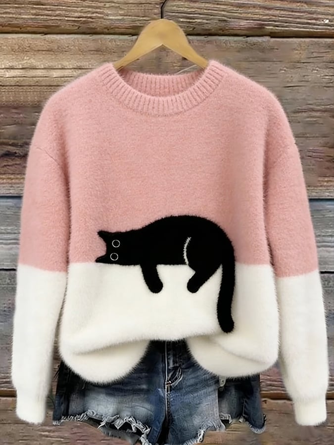 SALLY | CAT PRINT JUMPER
